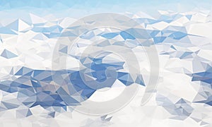 Abstract polygonal sky triangle background. Vector Polygon which consist of triangles.