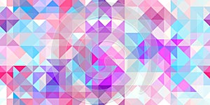 Geometric background pattern. Pink blue lilac violet white. Seamless shambolic common triangles color geometric modernism style