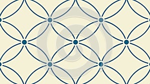 Geometric background pattern with repeating interlocking circles vector design Generative AI
