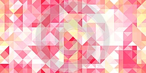 Geometric background pattern. Rose pink yellow. Seamless shambolic common triangles color geometric modernism style