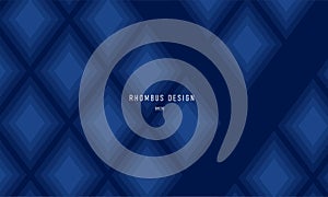 Geometric background or presentation slide cover with romb shapes forming texture, deep dark blue color photo