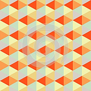 Geometric background, retro triangles, seamless pattern