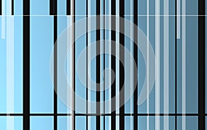 Geometric background with vertical lines over blue backlight.