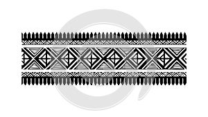 Geometric Black and White Border Pattern, vector design Generative AI