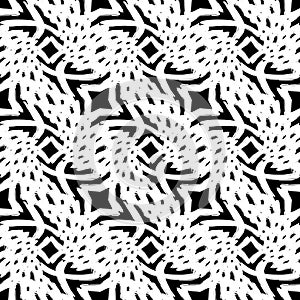 geometric black and white hipster fashion pillow pattern