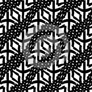 geometric black and white hipster fashion pillow pattern