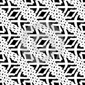 Geometric black and white hipster fashion pillow pattern