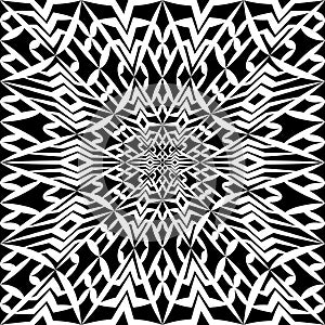 Geometric black and white hipster fashion pillow psychadelic pattern photo