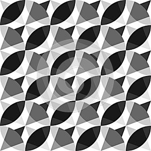 Geometric black and white pattern / background. Seamlessly repea