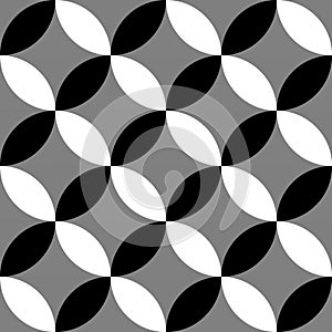 Geometric black and white pattern / background. Seamlessly repea