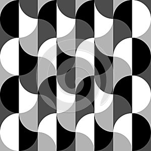 Geometric black and white pattern / background. Seamlessly repeatable.