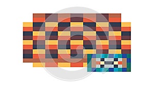 Geometric Block Pattern with Colorful Rectangles, vector design Generative AI