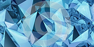 Geometric blue ice texture background