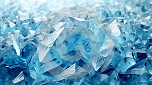 Geometric blue ice texture background