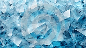 Geometric blue ice texture background