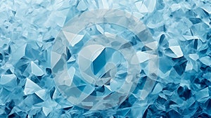 Geometric blue ice texture background