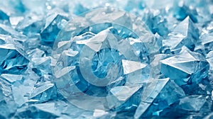 Geometric blue ice texture background