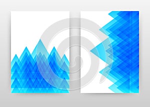 Geometric blue triangle business design for annual report, brochure, flyer, poster. Geometric blue abstract background vector