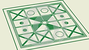 Geometric Board Game Abstract Strategy Pattern, vector design Generative AI