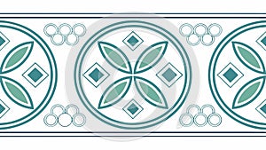 Geometric border pattern illustration vector, vector design Generative AI