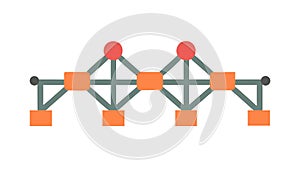 Geometric Bridge Design. Abstract Architectural Structure Vector, vector design Generative AI