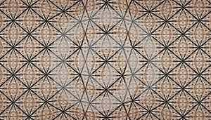 Geometric brown pattern texture, abstract background, decorative design, surface, Stock Photo, Generative AI