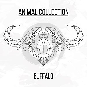 Geometric buffalo head