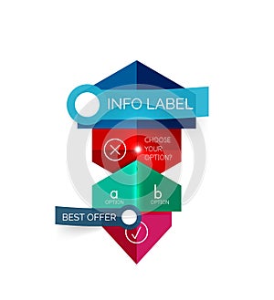 Geometric business infographics templates