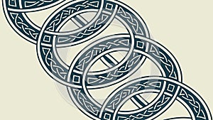 Geometric Celtic Interwoven Pattern Vector Background, vector design Generative AI
