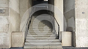 Geometric cement stair