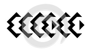 Geometric Chevron Arrow Pattern, Forward Movement Graphic, vector design Generative AI