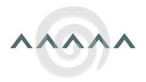 Geometric chevron border, modern pattern design element, vector design Generative AI