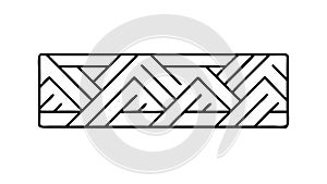 Geometric Chevron Pattern Abstract Interlocking Lines, vector design Generative AI