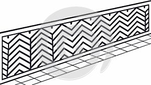 Geometric Chevron Pattern Border, Modern Decorative Design Element, vector design Generative AI
