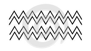 Geometric chevron pattern icon, repeating zigzag lines, vector design Generative AI