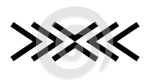 Geometric Chevron Pattern Vector Border Element, Dynamic Design, vector design Generative AI