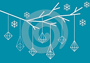 Geometric Christmas tree, vector