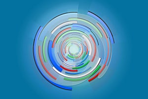 Geometric circle colorfull technology background