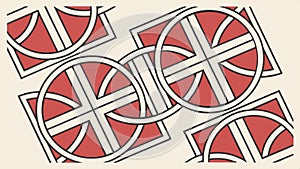 Geometric circle cross pattern decorative design vector design Generative AI