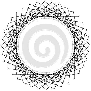Geometric circle element, circle motif random edgy, angular line