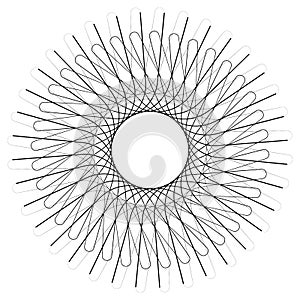 Geometric circle element, circle motif random edgy, angular line