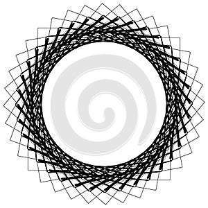 Geometric circle element, circle motif random edgy, angular line