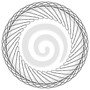 Geometric circle element, circle motif random edgy, angular line