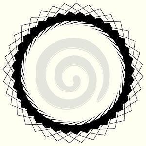 Geometric circle element, circle motif random edgy, angular line