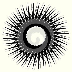 Geometric circle element, circle motif random edgy, angular line