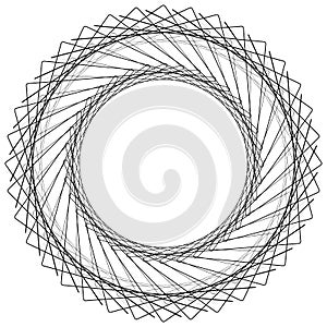 Geometric circle element, circle motif random edgy, angular line
