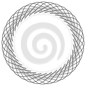 Geometric circle element, circle motif random edgy, angular line