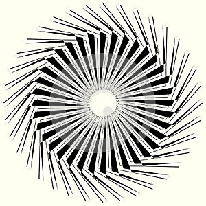 Geometric circle element, circle motif random edgy, angular line