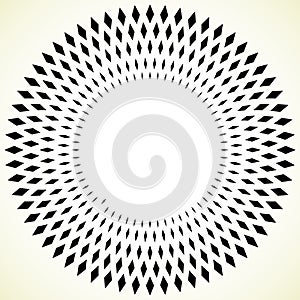 Geometric circle element - circular pattern on white