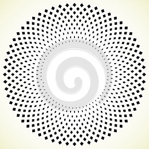 Geometric circle element - circular pattern on white